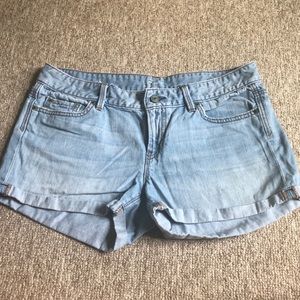 Loft light denim shorts